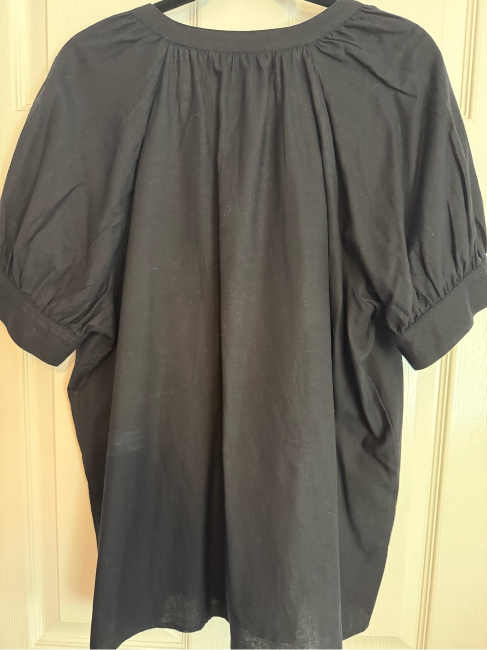 Lane Bryant Black Short-Sleeve Embroidered Tunic - Picture 3 of 9